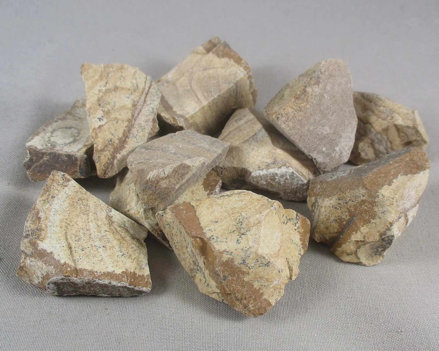 40% OFF!  Picture Jasper Raw Stones 3pcs H135**