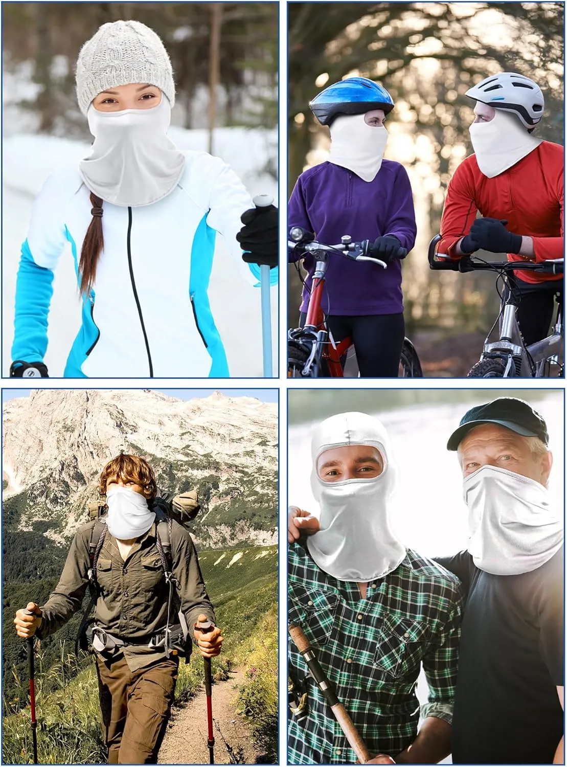 9 Pieces Ski Mask for Men Balaclava Face Mask Summer Face Mask Balaclava Full Face Mask Breathable Hood for Outdoor Use