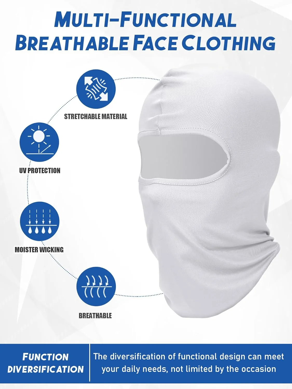 9 Pieces Ski Mask for Men Balaclava Face Mask Summer Face Mask Balaclava Full Face Mask Breathable Hood for Outdoor Use