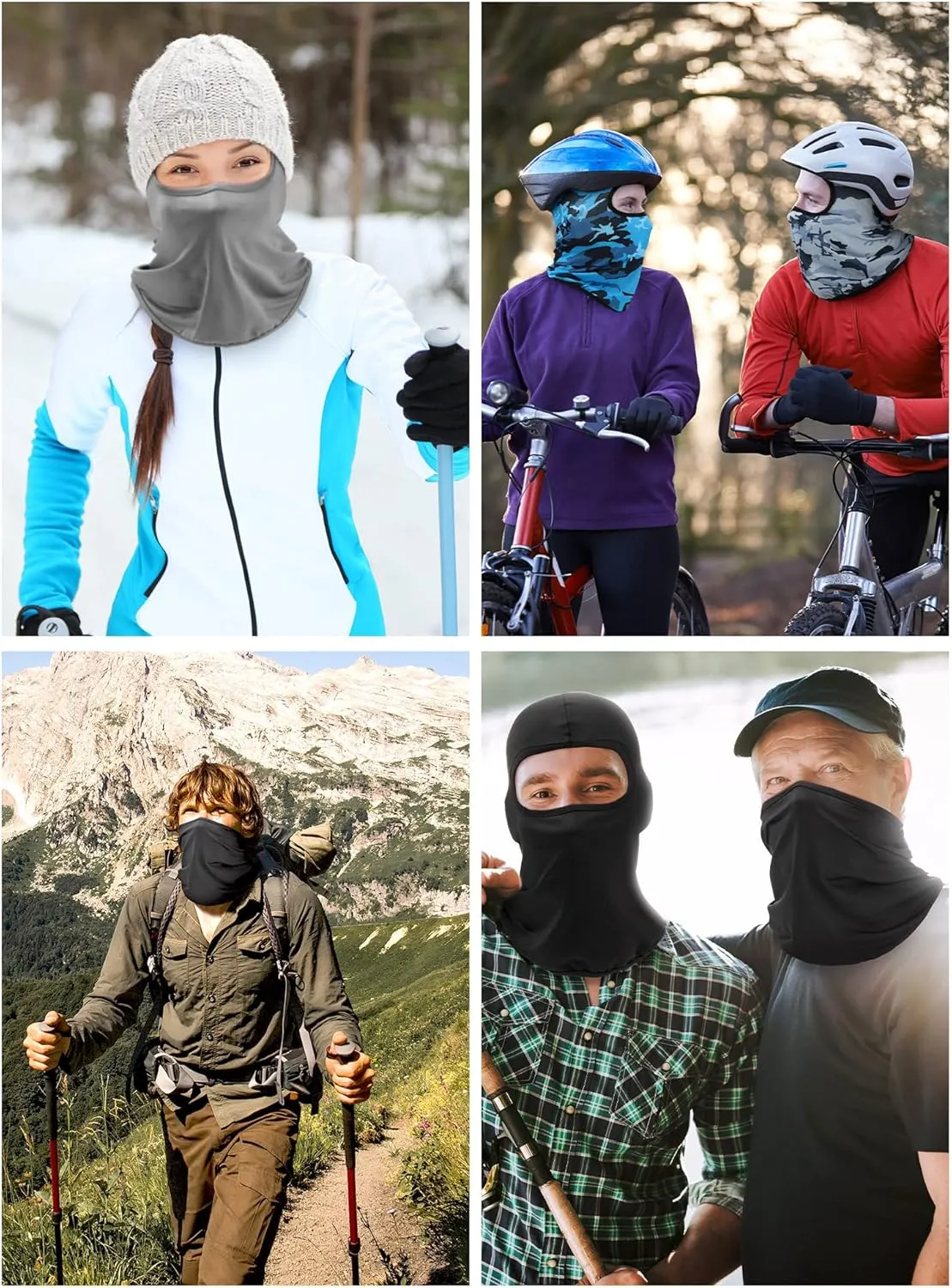 9 Pieces Ski Mask for Men Balaclava Face Mask Summer Face Mask Balaclava Full Face Mask Breathable Hood for Outdoor Use