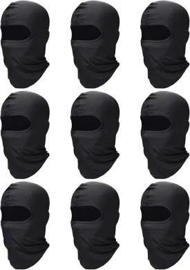 9 Pieces Ski Mask for Men Balaclava Face Mask Summer Face Mask Balaclava Full Face Mask Breathable Hood for Outdoor Use