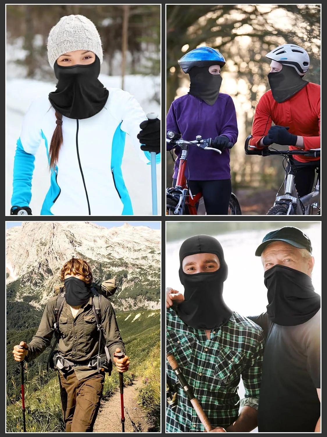 9 Pieces Ski Mask for Men Balaclava Face Mask Summer Face Mask Balaclava Full Face Mask Breathable Hood for Outdoor Use