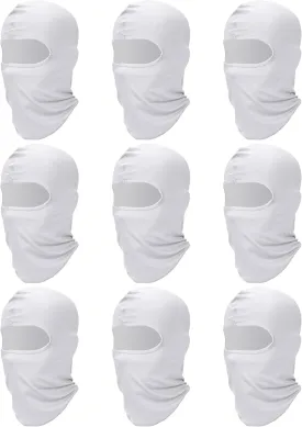 9 Pieces Ski Mask for Men Balaclava Face Mask Summer Face Mask Balaclava Full Face Mask Breathable Hood for Outdoor Use