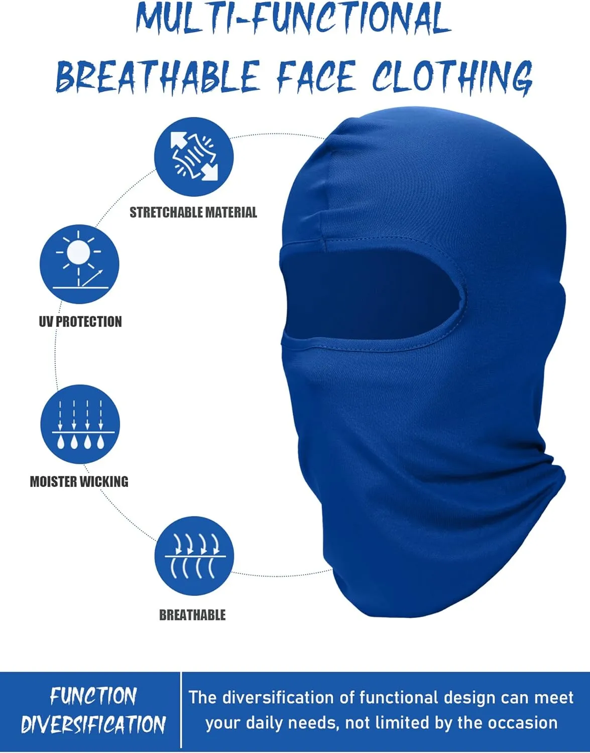 9 Pieces Ski Mask for Men Balaclava Face Mask Summer Face Mask Balaclava Full Face Mask Breathable Hood for Outdoor Use