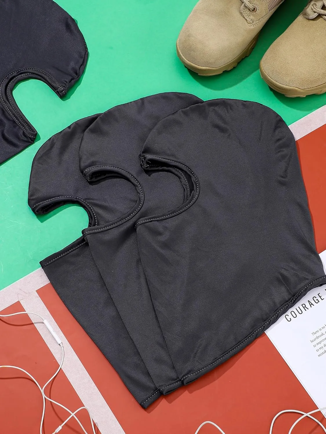 9 Pieces Ski Mask for Men Balaclava Face Mask Summer Face Mask Balaclava Full Face Mask Breathable Hood for Outdoor Use