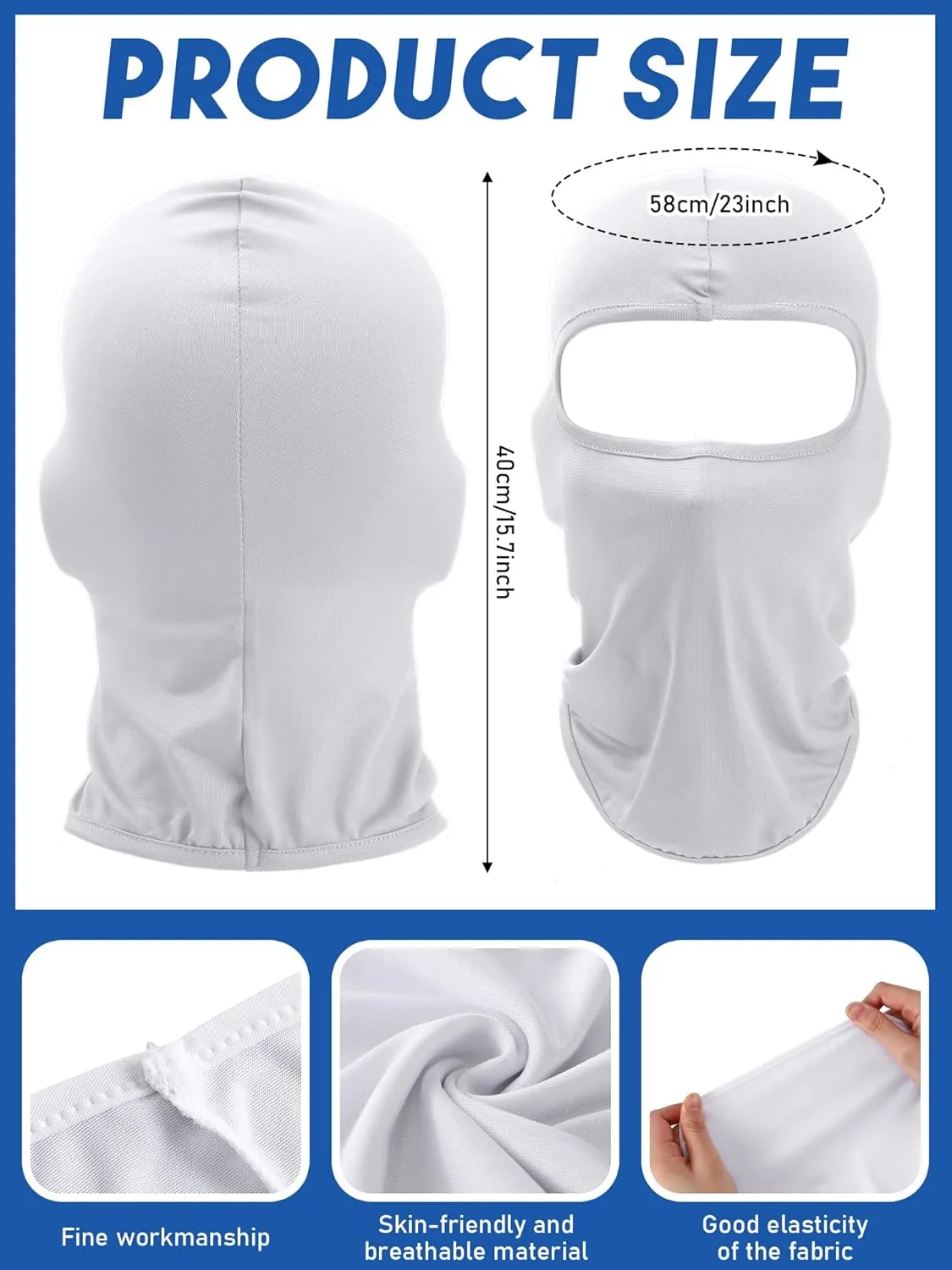 9 Pieces Ski Mask for Men Balaclava Face Mask Summer Face Mask Balaclava Full Face Mask Breathable Hood for Outdoor Use