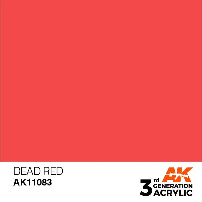AK Interactive AK11083 3G Dead Red Acrylic Paint 17ml