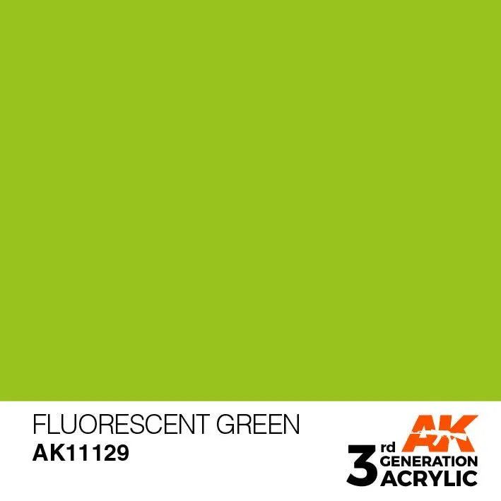 AK Interactive AK11129 3G Fluorescent Green Acrylic Paint 17ml