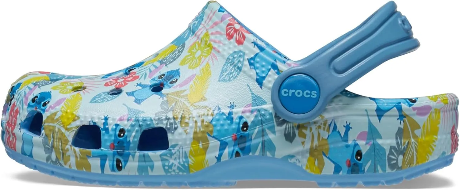 Crocs Kids Stitch Classic Clogs for Kids - Ethylene Vinyl Acetate ?C Round Toe Design ?C Pivot Heel Strap