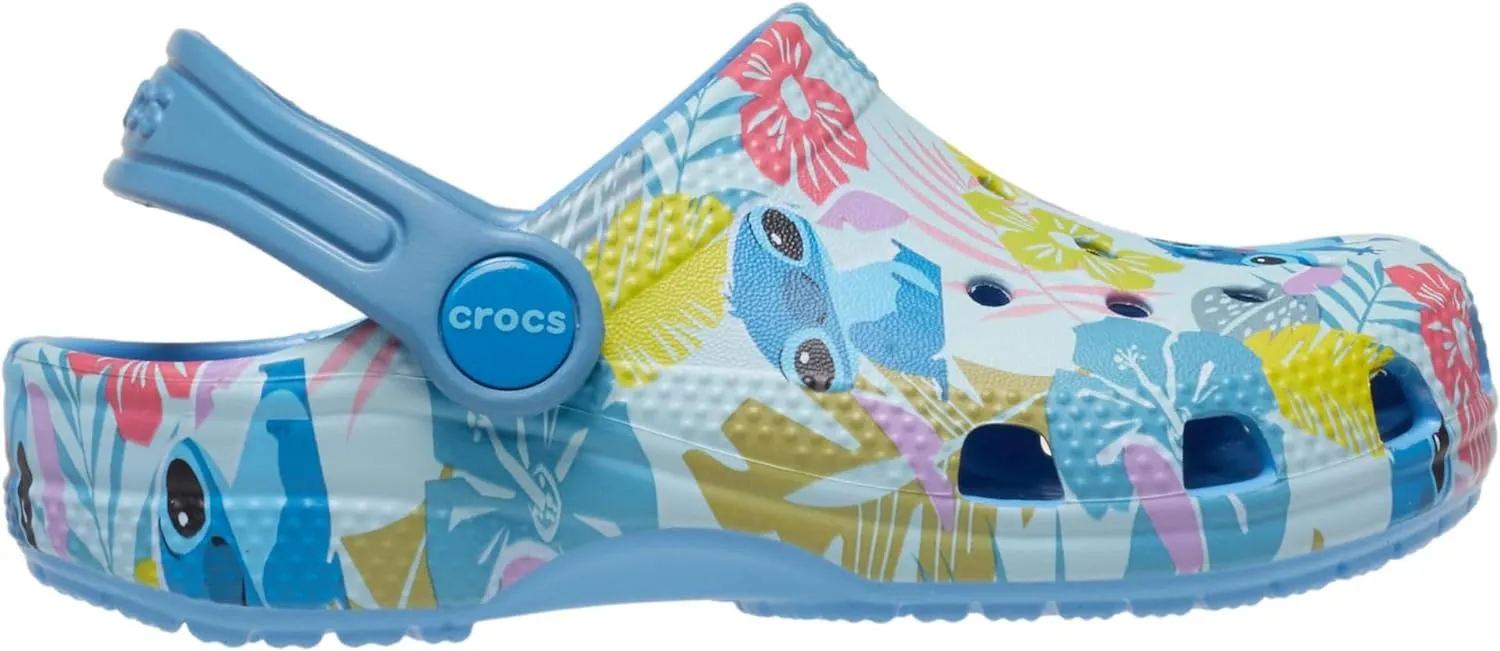 Crocs Kids Stitch Classic Clogs for Kids - Ethylene Vinyl Acetate ?C Round Toe Design ?C Pivot Heel Strap