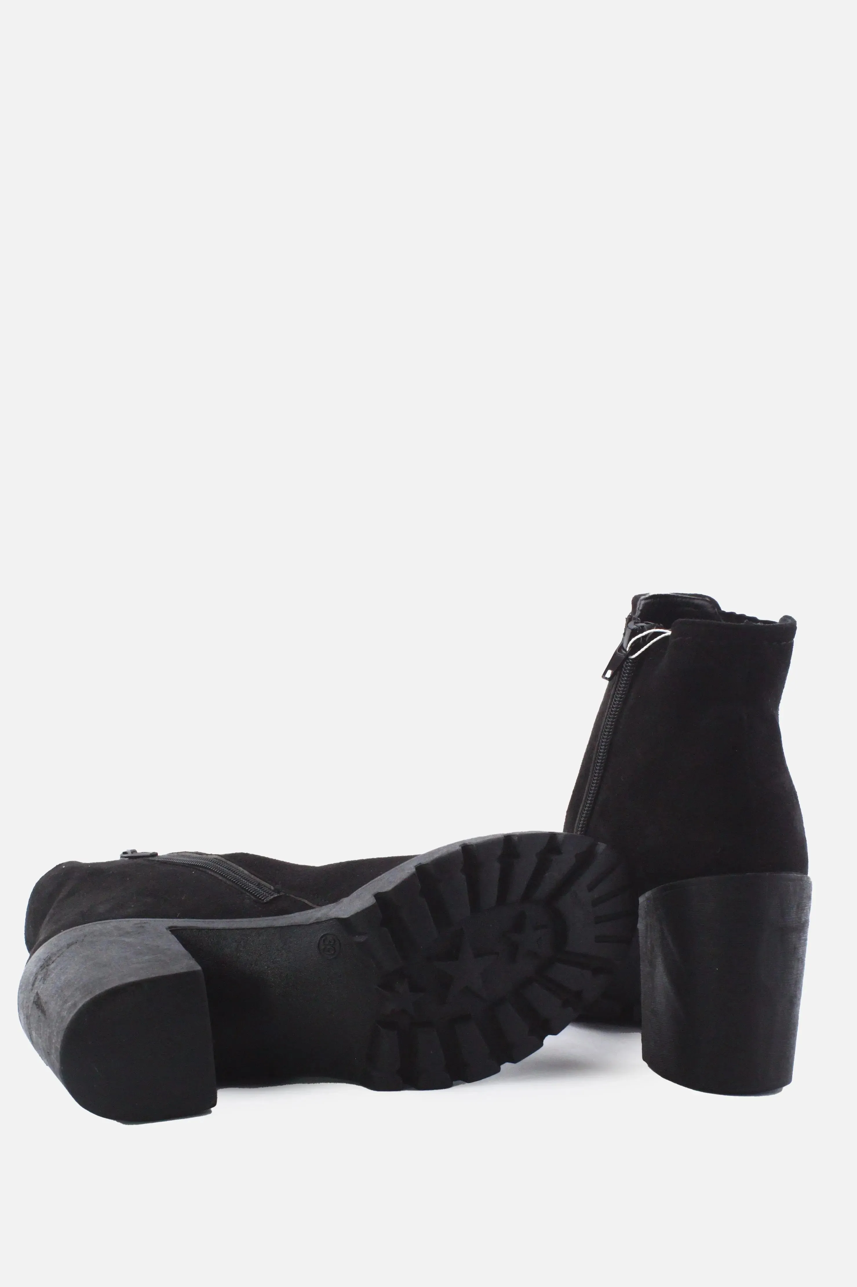 European Brand Stretchable Zipper Platform Boots | Suede