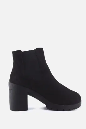 European Brand Stretchable Zipper Platform Boots | Suede