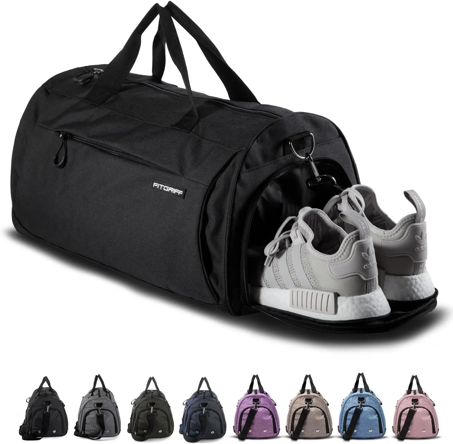 Fitgriff? Gym Bag for Men & Women with Shoe & Wet Compartment - Duffle Bag for Travel, Sports, Fitness & Workout