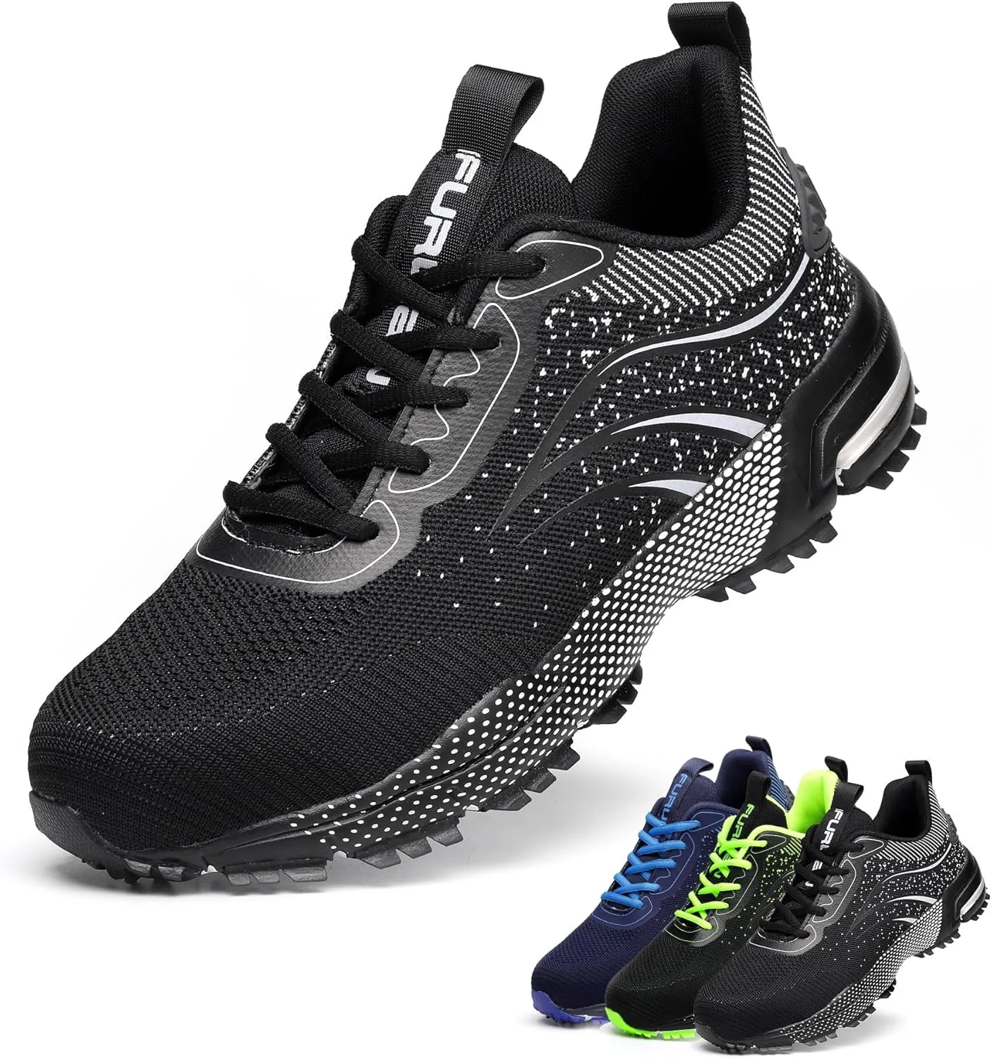Furuian Steel Toe Shoes for Men & Women Lightweight Safety Work Shoes Comfortable Steel Toe Sneakers Warehouse Industry Work Sneakers
