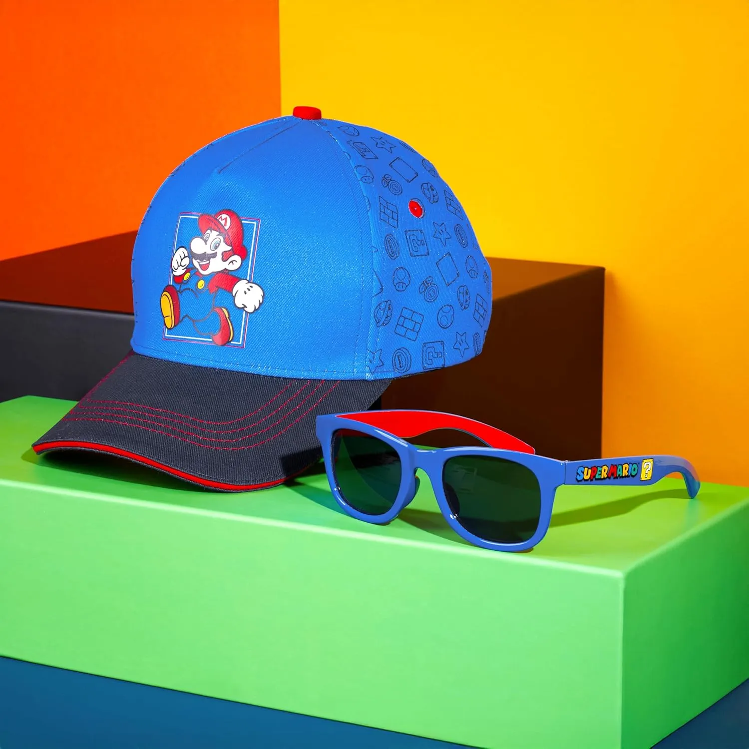 Get Trend Baseball Cap for Boys Teens Kids Sunglasses Set Adjustable Hat UV Protection