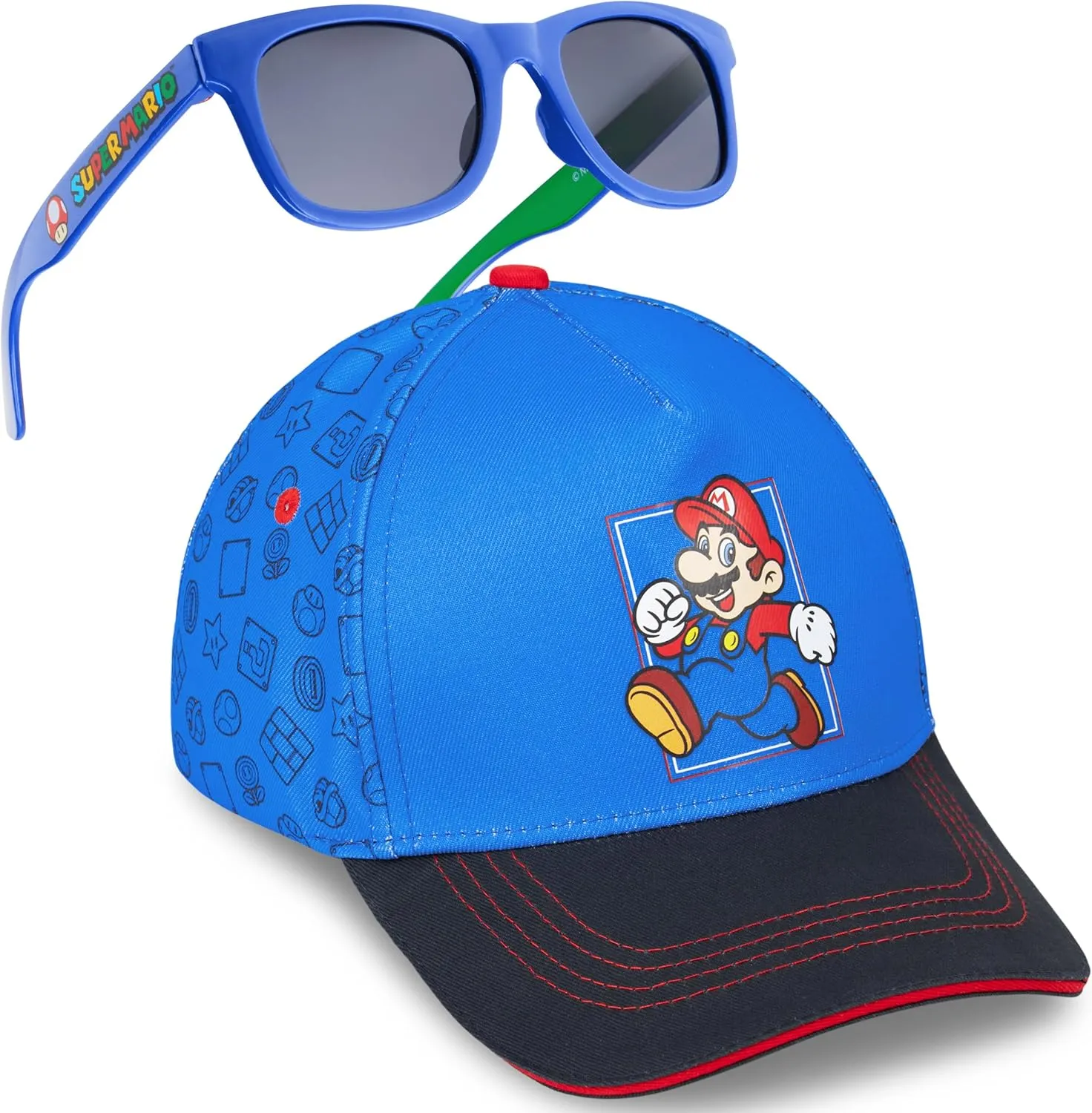 Get Trend Baseball Cap for Boys Teens Kids Sunglasses Set Adjustable Hat UV Protection