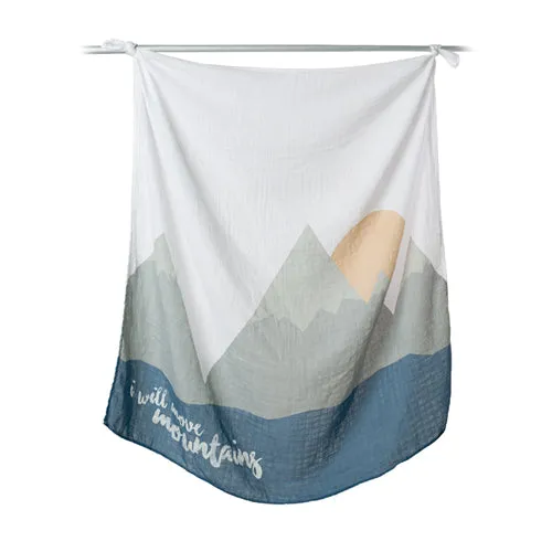 Lulujo “I Will Move Mountains” Baby’s First Year Blanket & Cards Set