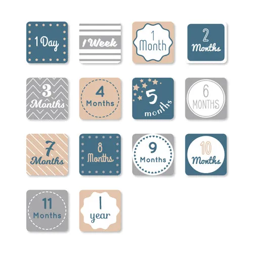 Lulujo “I Will Move Mountains” Baby’s First Year Blanket & Cards Set