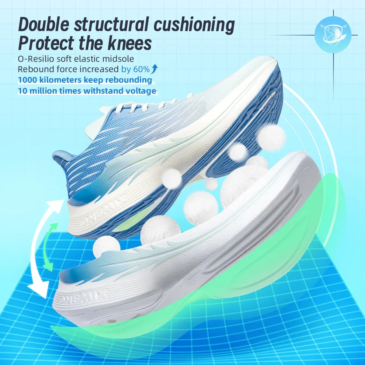 ONEMIX 2024 Air cushion Running Shoes  Breathable Outdoor