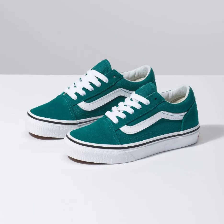 Vans - Old Skool  - Youths Quetzai Green /True White Lace Up US 1 NOT RETURNABLE