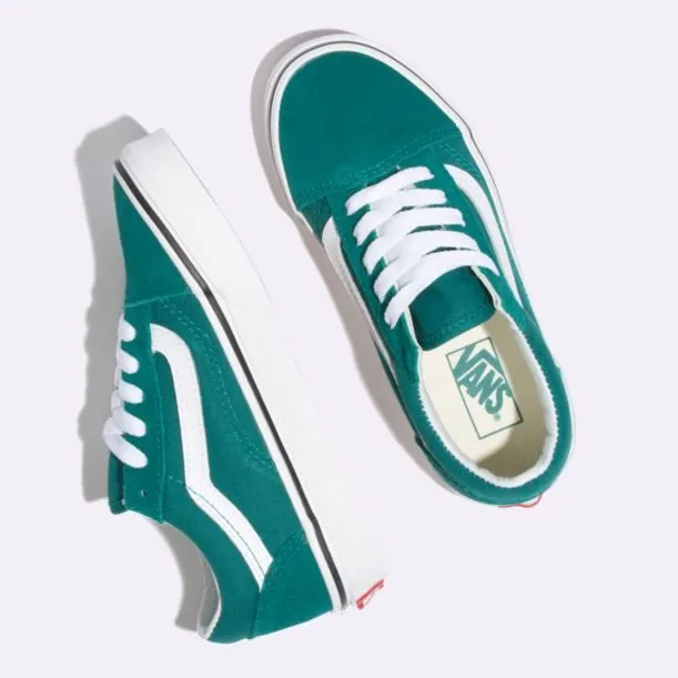 Vans - Old Skool  - Youths Quetzai Green /True White Lace Up US 1 NOT RETURNABLE