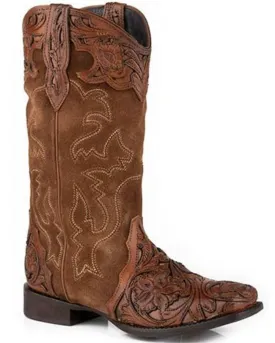 Women's Roper Clara Tooled Square Toe Boot